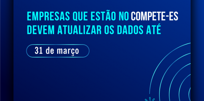 Empresas participantes do Compete-ES devem atualizar seus dados