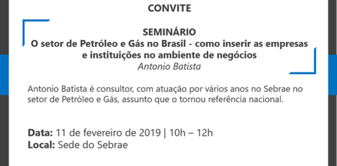 Participe do seminário sobre Petróleo e Gás