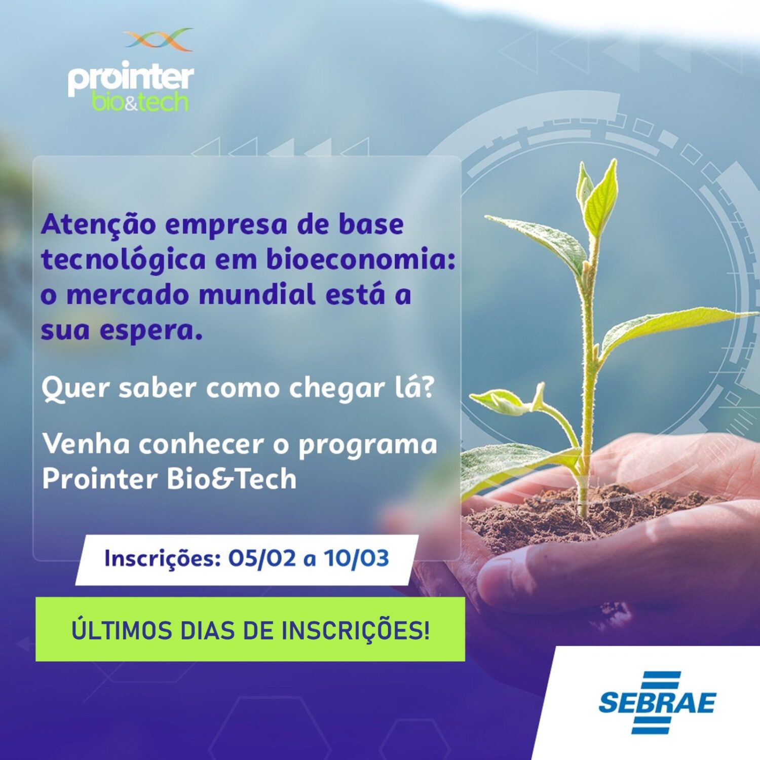 Participe do Prointer Bio&Tech 2024 